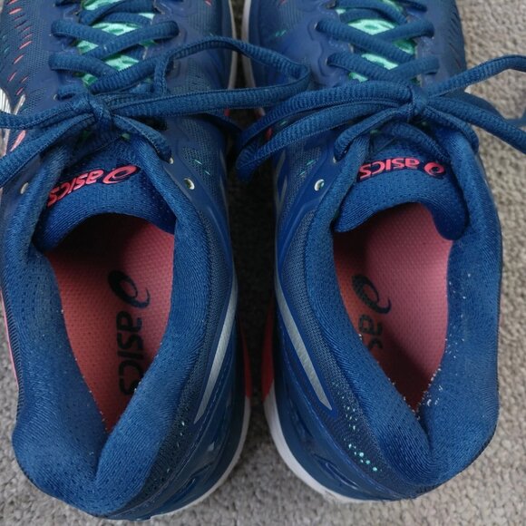 Asics Gel Kayano 23 Womens Size 8 Running Shoes Low Top Blue Pink Sneakers - Picture 9 of 10